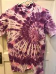 Purple and Pink Spirals Tie-dye